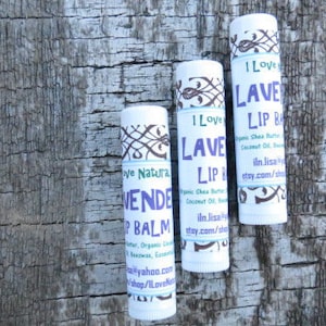 3 for 11 LAVENDER LIP BALM Essential Oil  Organic Luxurious and Silky Smooth