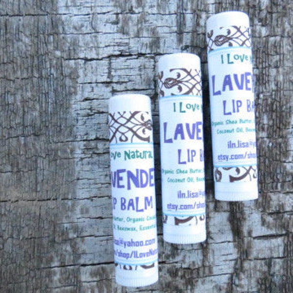 LAVENDER LIP BALM Essential Oil  Organic Luxurious and Silky Smooth