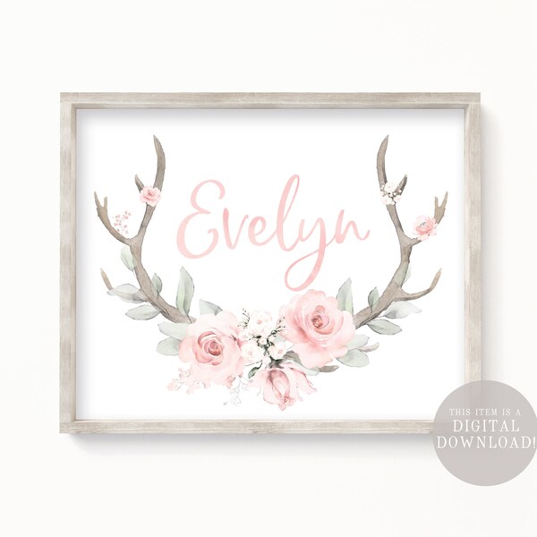 Deer Nursery Decor Etsy