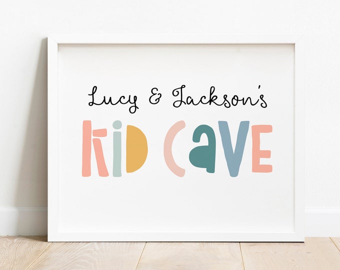 Personalized Playroom Sign Print, Neutral Playroom Printable Decor, Kid ...