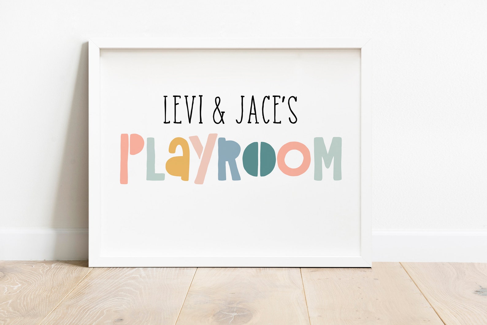 Personalized Playroom Sign Print Neutral Playroom Printable Etsy