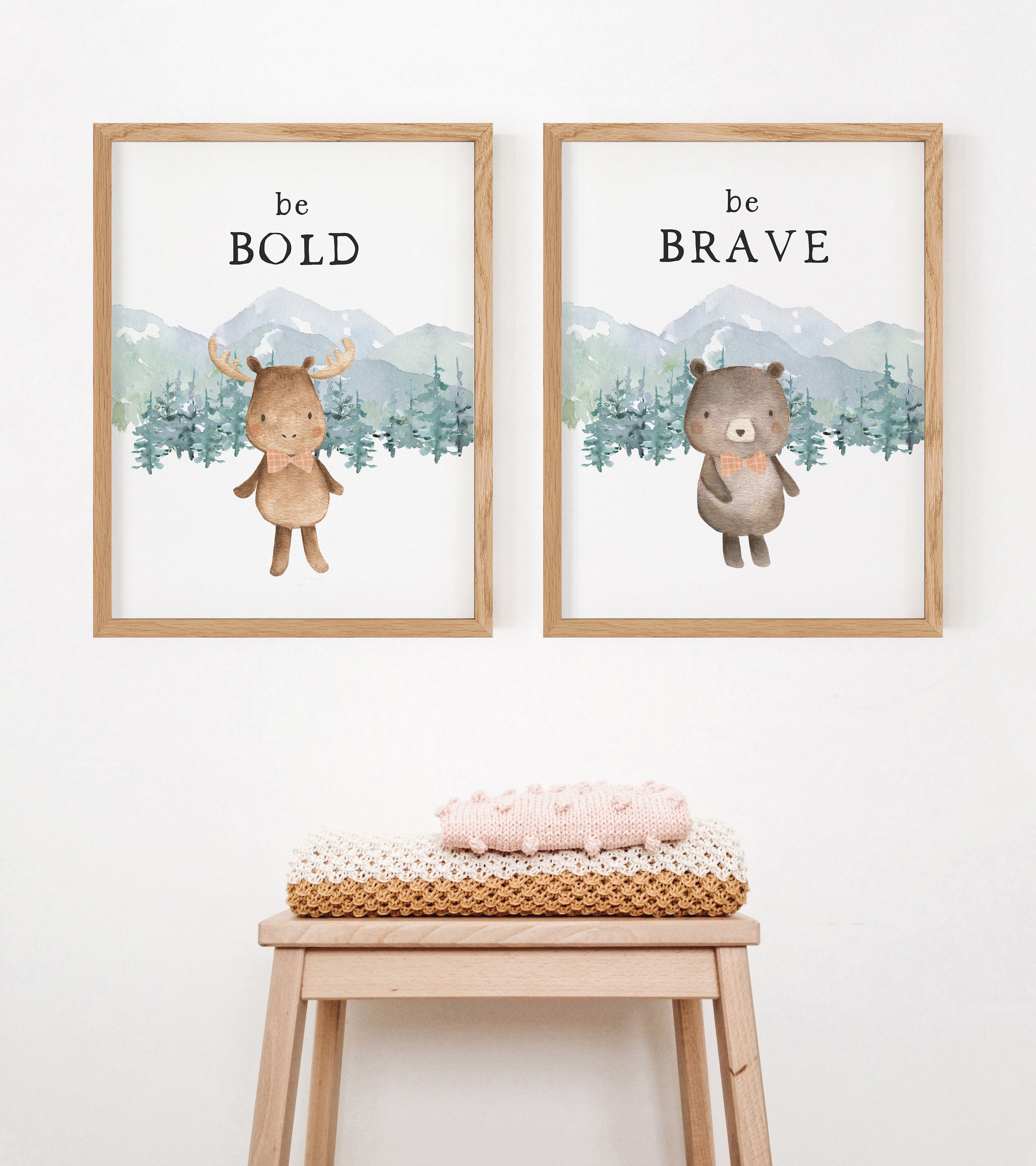Woodland Nursery Print Set of 6 Boy Nursery Printables | Etsy