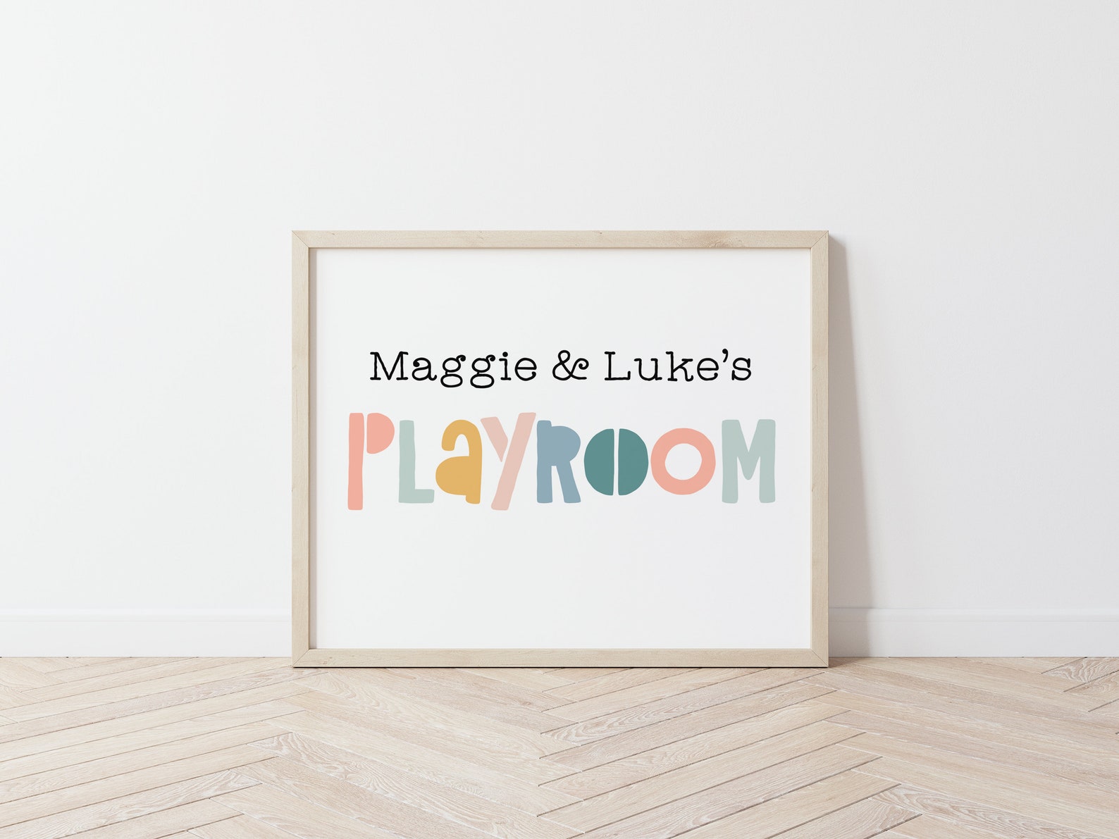 Personalized Playroom Sign Print Neutral Playroom Printable | Etsy