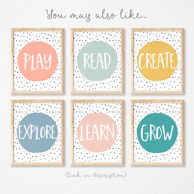 Personalized Playroom Sign Print Neutral Playroom Printable | Etsy