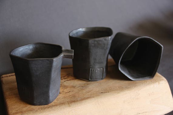 Handmade Porcelain Drip milk / gravy jug Black Pigment