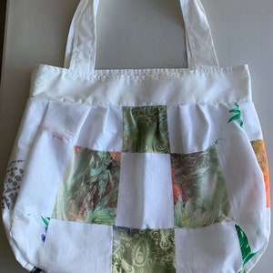 Handgemachte Upcycled Print Patchwork Umhängetasche
