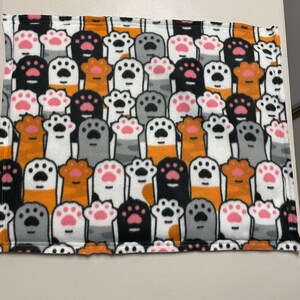 Fleece Cat Beans Print Cat Mat