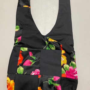 Handmade Upcycled Floral Patchwork Hobo Shoulder Purse