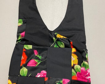 Handmade Upcycled Floral Patchwork Hobo Shoulder Purse