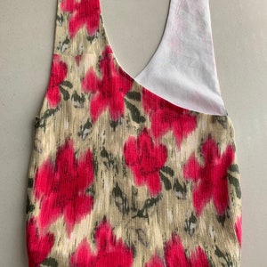 Handmade Upcycled Floral Print Hobo Shouldet Purse