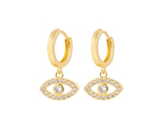 Gold böses Auge Kristall Huggies