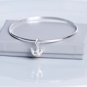 Gold and Silver Robin Bangle