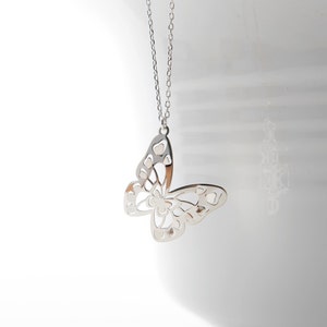 Sterling silver butterfly necklace