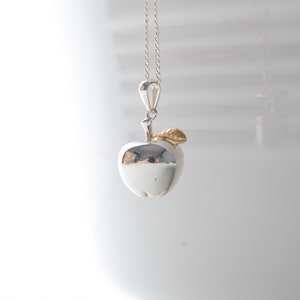 Sterling Silver Apple Necklace