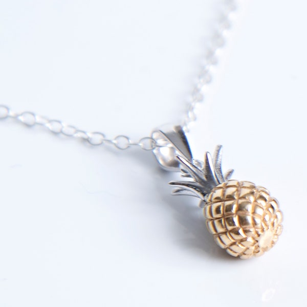 Sterling Silber Ananas Halskette