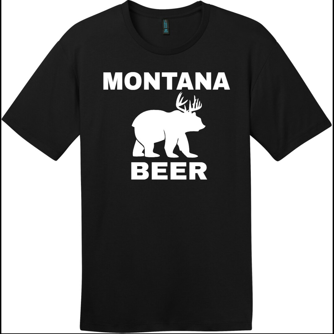 Montana Beer Deer Bear Tshirt Etsy