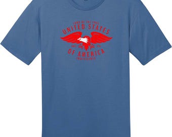 USA Eagle Land Of The Free Vintage T-Shirt, Patriotic T-Shirt, Retro Eagle Tee, American Pride Shirt, Custom Graphic Tee