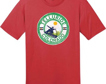 Telluride Colorado Snowboard T-Shirt, Colorado T-Shirt, Snowboarding Tee, Ski Resort Shirt, Custom Graphic Tee