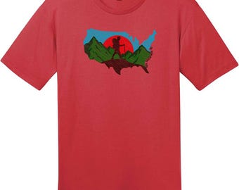 The Appalachian Trail Hiking USA T-Shirt, Hiking T-Shirt, AT Thru Hike Tee, Trail Lover Shirt, Custom Graphic Tee