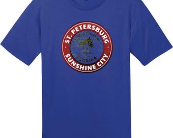 St. Petersburg Sunshine City Florida T-Shirt, Florida T-Shirt, St Pete Tee, Custom City Shirt, Home State Graphic Tee