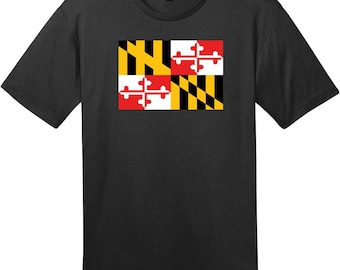 Maryland State Flag T-Shirt, Maryland T-Shirt, State Flag Tee, Home State Shirt, Maryland Pride Gift, Custom Graphic Tee