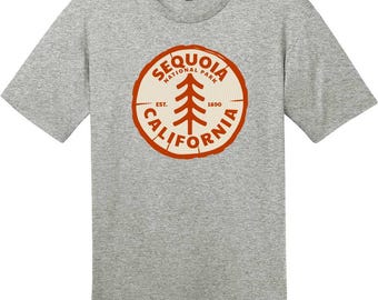 Sequoia National Park California Tree T-Shirt, California T-Shirt, National Park Tee, Giant Sequoia Shirt, Custom Graphic Tee