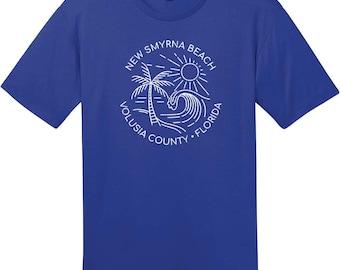 New Smyrna Beach Florida T-Shirt, Florida T-Shirt, Surf Town Tee, Beach Vacation Shirt, Custom Graphic Tee