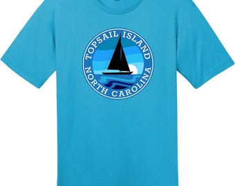 Topsail Island North Carolina T-Shirt, North Carolina T-Shirt, Beach Vacation Tee, NC Coast Shirt, Custom Graphic Tee