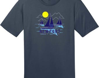 Newport Sailing Capital Of The World T-Shirt, Rhode Island T-Shirt, Sailing Tee, Nautical Shirt, Custom Graphic Tee