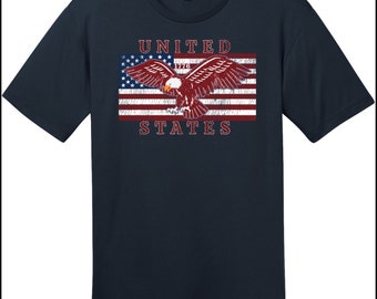 United States Flag Eagle Vintage T-Shirt