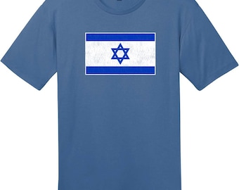 Israel Vintage Flag T-Shirt, Israel T-Shirt, Israeli Flag Tee, Heritage Star of David Shirt, Jewish Pride Gift, Custom Graphic Tee