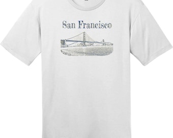 San Francisco Golden Gate Bridge Vintage T-Shirt, San Francisco T-Shirt, California Tee, SF Bay Area Shirt, Custom Graphic Tee