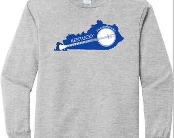 ケンタッキー州型バンジョー長袖Tシャツ