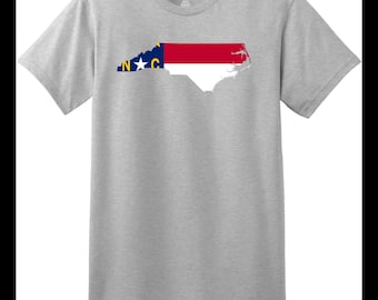 Camiseta de la bandera del estado de Carolina del Norte