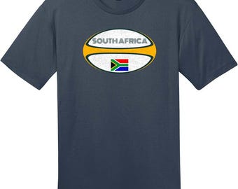 South Africa Rugby Ball T-Shirt, Rugby T-Shirt, South Africa Rugby Fan Tee, Rugby Player Gift, Custom Graphic Tee