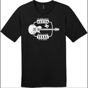 Austin Texas Live Music Capital Guitar T-shirt