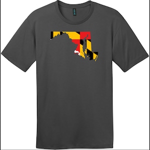 Camiseta de Bandera En forma del estado de Maryland
