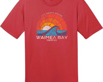 Waimea Bay North Shore Hawaii T-Shirt, Hawaii T-Shirt, Big Wave Surf Tee, North Shore Shirt, Custom Graphic Tee