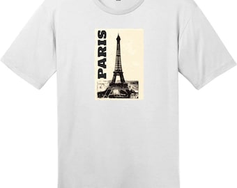 Paris Eiffel Tower Retro Design T-Shirt, Paris T-Shirt, Eiffel Tower Tee, France Travel Shirt, Paris Lover Gift, Custom Graphic Tee