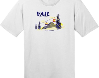 Vail Eagle County Colorado Vintage T-Shirt, Colorado T-Shirt, Ski Resort Tee, Retro Mountain Shirt, Custom Graphic Tee