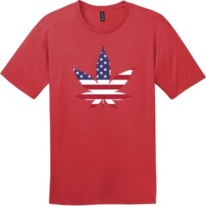 American Flag Pot Leaf T-Shirt, 420 Weed Shirt, Patriotic Cannabis Tee, USA Flag Leaf Shirt, Custom Graphic Tee