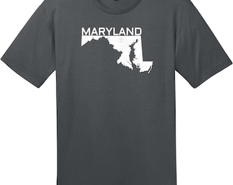 Maryland State Outline T-Shirt, Maryland T-Shirt, State Shape Tee, Home State Shirt, Maryland Pride Gift, Custom Graphic Tee