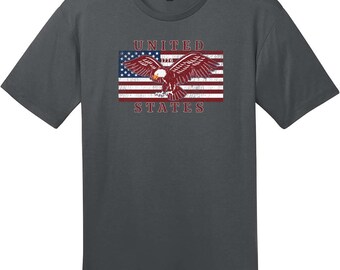 United States Flag Eagle Vintage T-Shirt, American Flag T-Shirt, Bald Eagle Tee, Patriotic USA Shirt, Custom Graphic Tee
