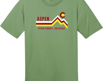 Aspen Pitkin County Colorado T-Shirt, Colorado T-Shirt, Aspen Ski Town Tee, Home State Shirt, Custom Graphic Tee