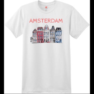 Amsterdam Holland schiefe Häuser T Shirt