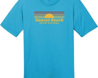 Sunset Beach North Carolina Retro T-Shirt, North Carolina T-Shirt, Beach Vacation Tee, Home State Shirt, Custom Graphic Tee