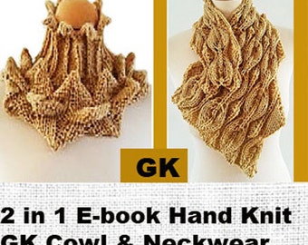 2 in 1 E-book Spikey Cowl&Neckwear Handgestrickt