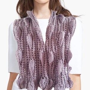 Scarf Leafy Victoria Rose Giezen PDF Pattern