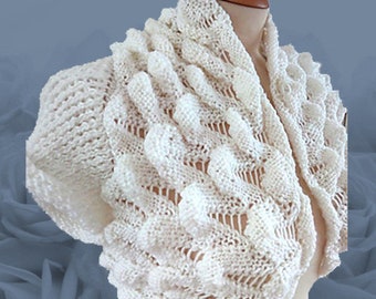 Bridal Ruffle Cardigan Hand Knitted