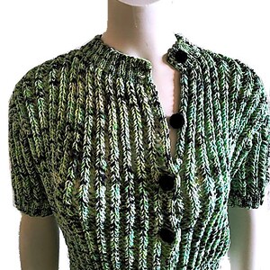 PDF Knitting Pattern Fishbone Cardigan